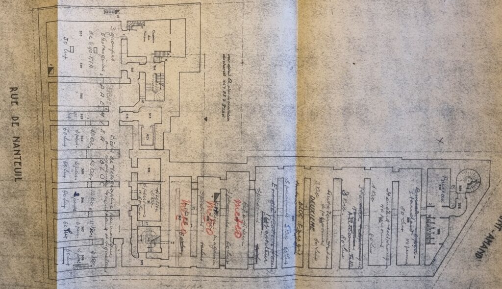 Plan du 3er sous-sol de l'abri Saint-Amand à destination des militaires