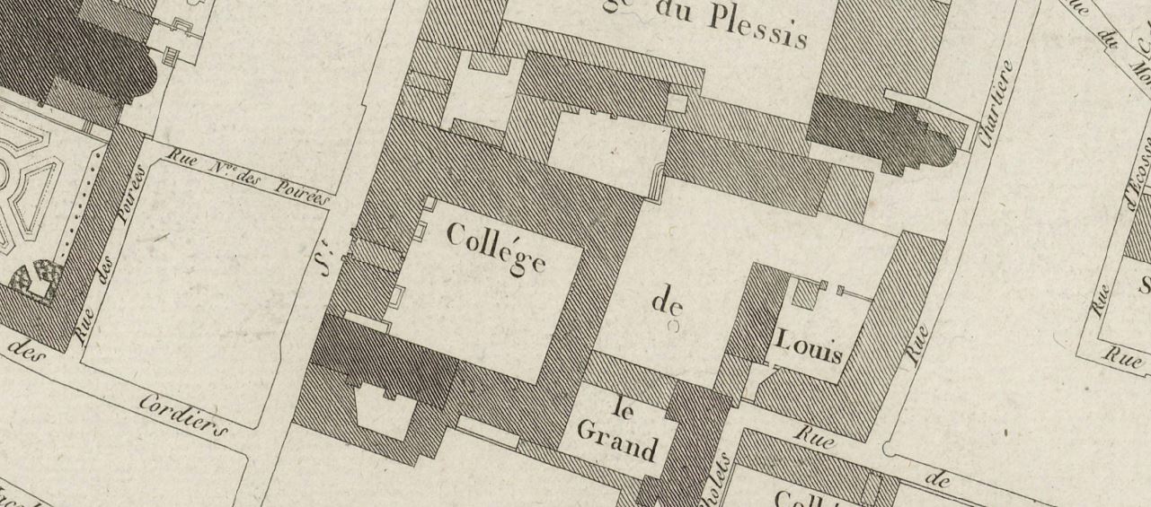 Détail du Plan de Verniquet - Collège Louis le Grand