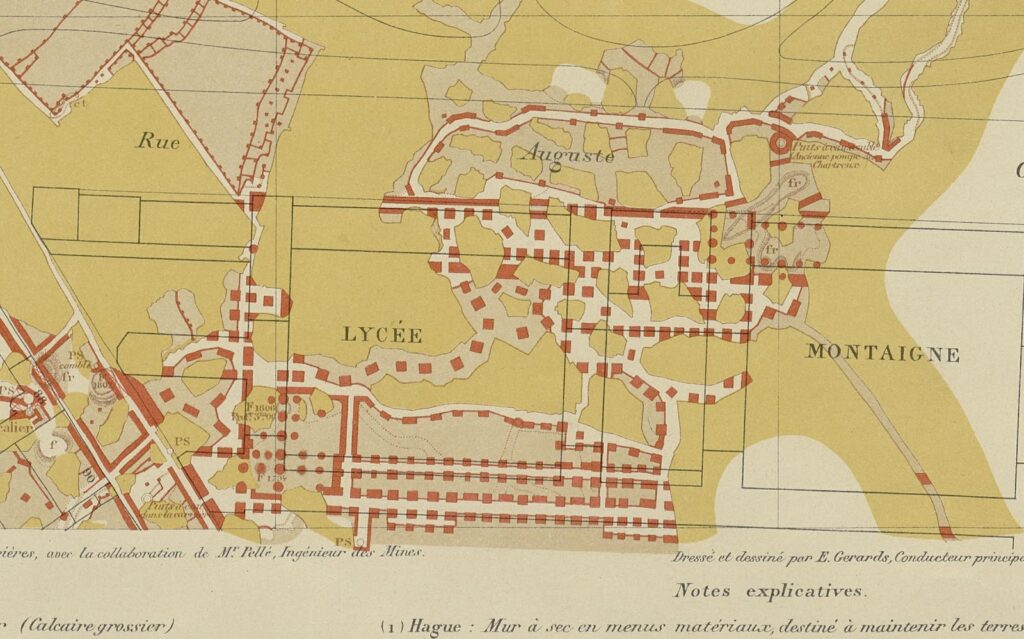 Extrait de la feuille de l'Atlas des carrières 25-47 de 1898