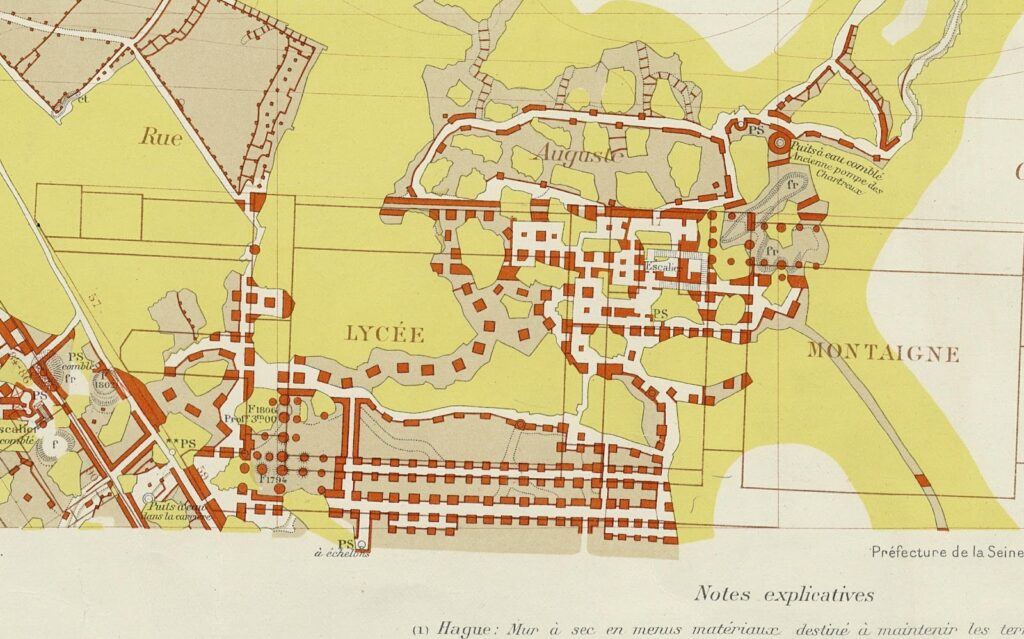 Extrait de la feuille de l'Atlas des carrières 25-47 de 1953