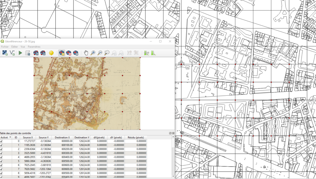 Exemple de géoréférencement d'une planche IGC