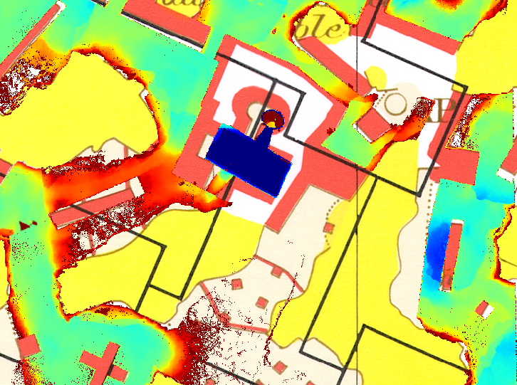 Topographie lidar sur feuille de l'atlas de l'IGC